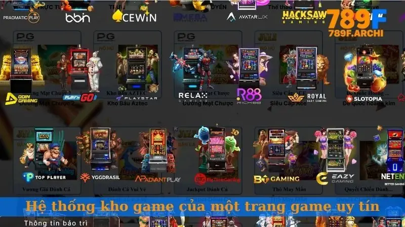 Hệ thống kho game của một trang game uy tín