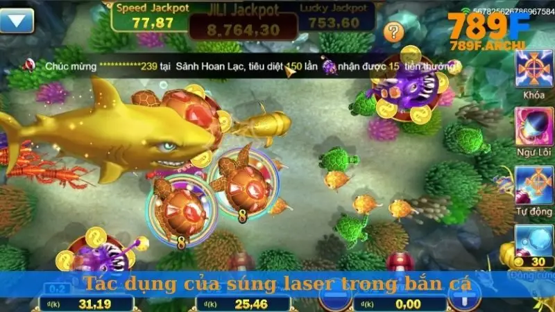 Tác dụng của súng laser trong bắn cá